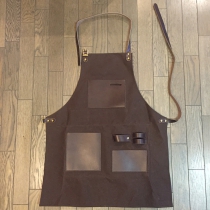 Men's leather working apron-long002